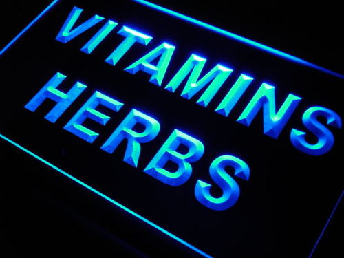 Vitamins Herbs Neon Light Sign